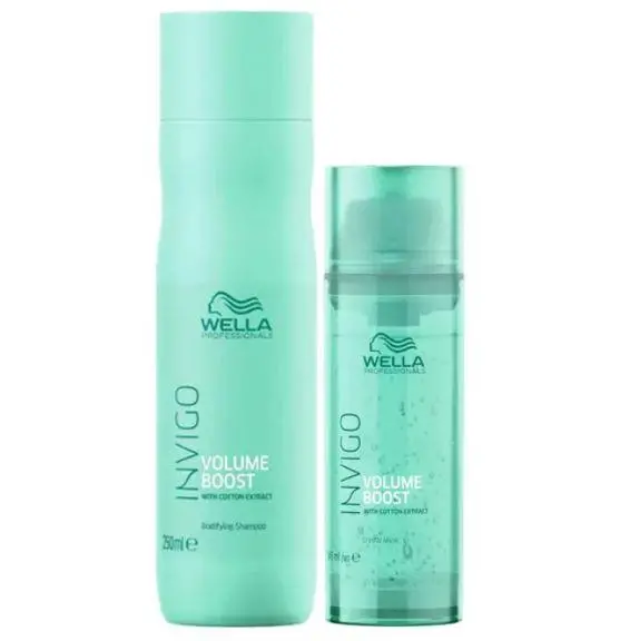 Invigo Volume Boost Crystal Cotton Polymers Maintenance Kit 2 Products - Wella 1