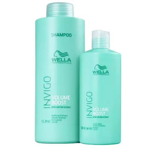 Invigo Volume Boost Crystal Cotton Polymers Treatment Kit 2 Products - Wella 1
