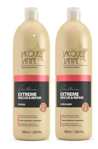 Jacques Janine Kit Extreme Rescue & Repair Shampoo + Cond 1L - Jacques Janine 1