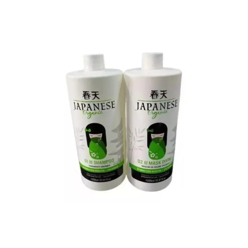 Japonese Organic Semi Definitive Sealant Progressive Brush Hair Kit 2X1l 1