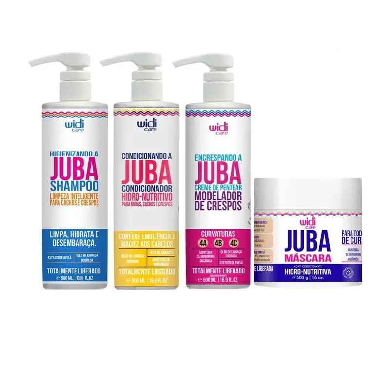 Juba Encrespando Curly Hair Shine Definition Hydration Treatment Kit Widi Care 1