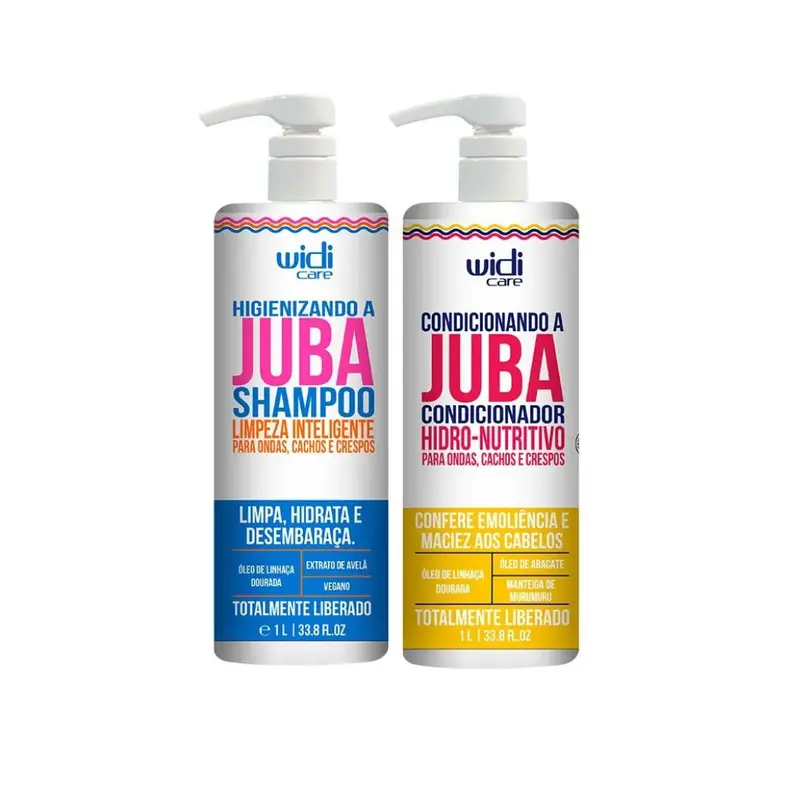 Juba Shampoo + Conditioner Curly Wavy Frizzy Hair Curling Treatment Kit 1