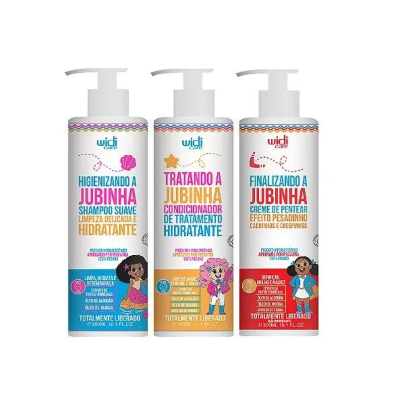 Jubinha Pesadinho Curly Wavy Hair Heavy Effect Treatment Kit 3X 300Ml Widi Care 1