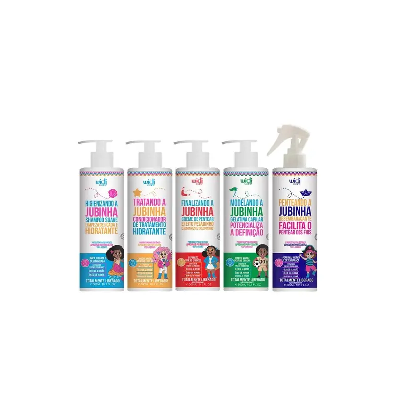 Jubinha Pesadinho Heavy Effect Curly Wavy Hair Treatment Kit 5X 300Ml Widi Care 1