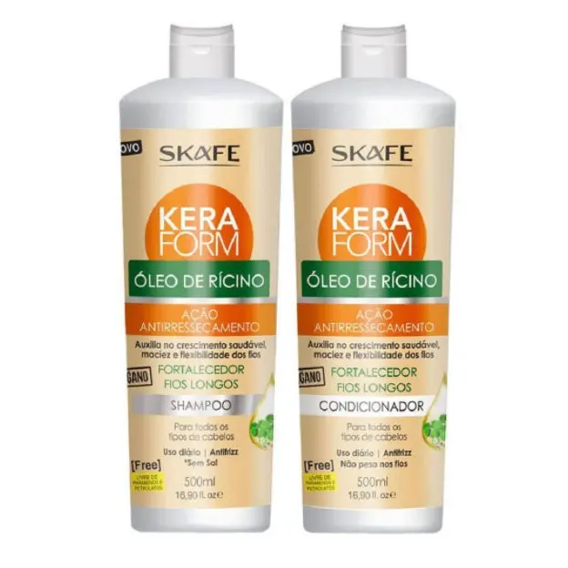 Keraform Rícino Castor Oil Hair Treatment Kit 2X500ml - Skafe 1