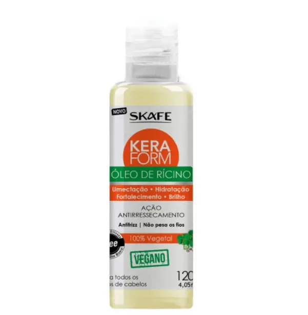 Keraform Rícino Castor Vegetable Oil Vegan Anti Frizz Hair Treatment 120Ml - Skafe 1