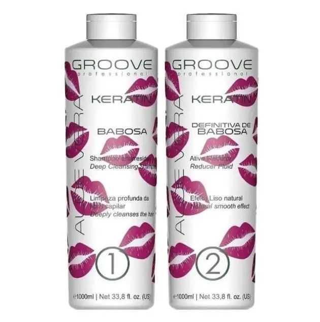 Keratin Babosa Aloe Vera Progressive Brush Smoothing Treatment Kit 2X1l - Groove 1