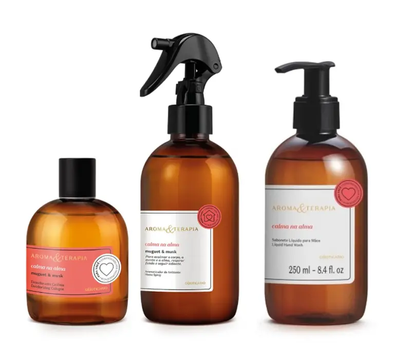 Kit Aroma & Calm Therapy In The Soul: Deodorant Cologne 75Ml + Liquid Soap For Hands 250Ml + Environmental Aromatizer 250Ml - O Boticario 1
