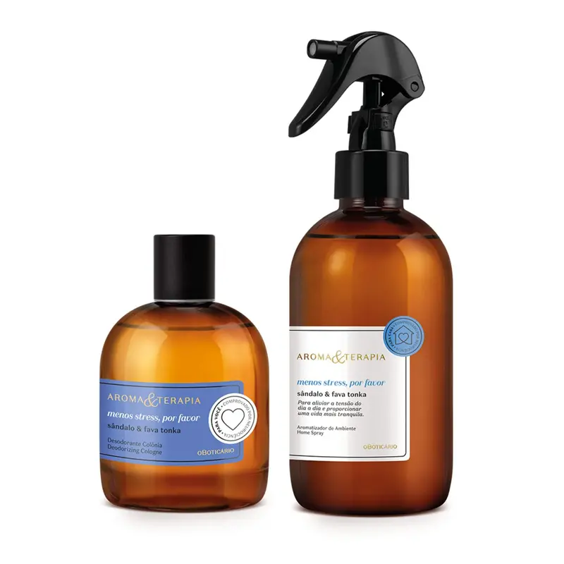 Kit Aroma & Therapy Less Stress: Deodorant Cologne 75Ml + Environmental Aromatizer 250Ml - O Boticario 1