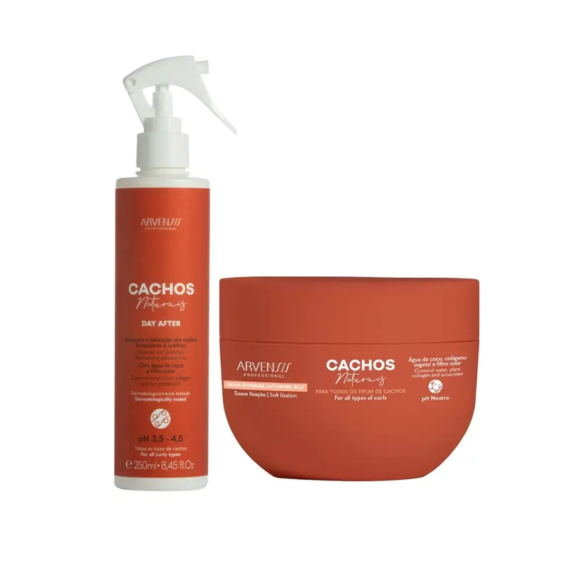 Kit Arvensis Hair Fixing Gelatin 250G + Day After 250Ml Curly Hair Kit Arvensis 1