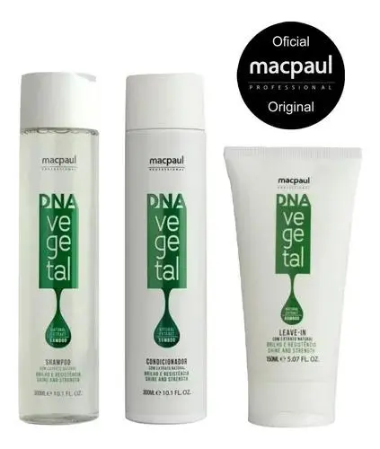 Kit Dna Vegetable Macpaul Shampoo Conditioner E Leave In - Macpaul 1