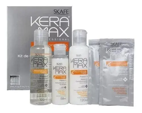 Kit Load Of Keratin And Cauterization Capillary Keramax 328Ml - Skafe 1