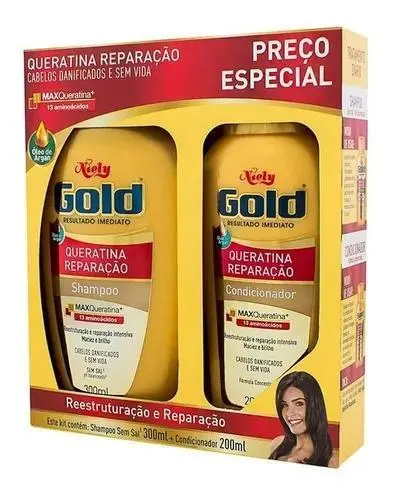 Kit Niely Gold Shampoo E Conditioner Max Keratina V - Niely Gold 1