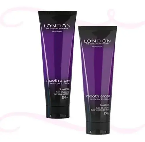 Kit Shampoo + Mascara Smooth Argan London 250Ml - London 1