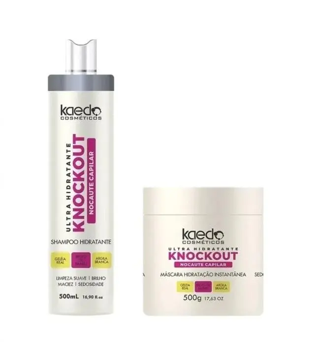 Knockout Royal Jelly White Clay Bamboo Moisturizing Treatment Kit 2X500 - Kaedo 1