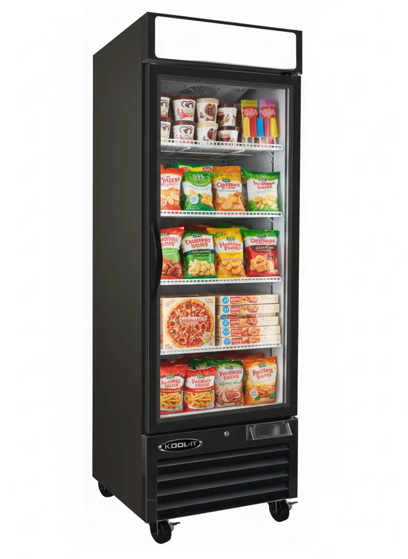 Kool-It 26" Single Glass Door Display Freezer - 19.2 Cu. Ft. Kgf-23 1