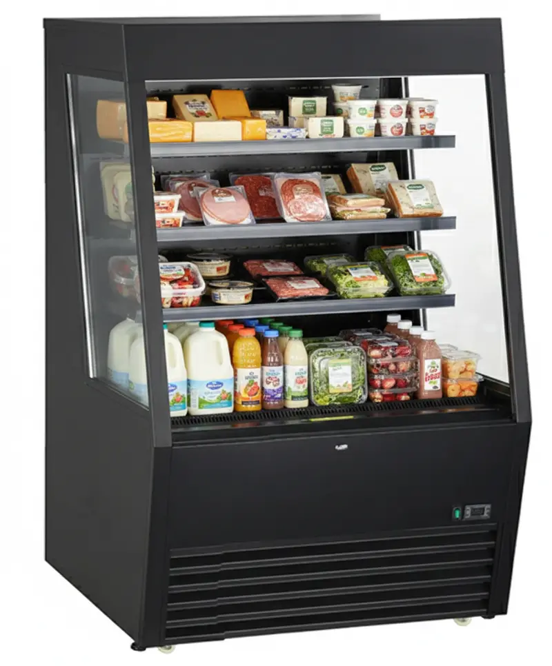 Kool-It 47.4" Grab And Go Model Open Air Cooler 15.7 Cu. Ft. Capacity - Kom-48Xbk 1