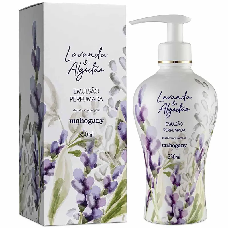 Lavender & Cotton Moisturizing Body Deodorant 350 Ml - Mahogany 1