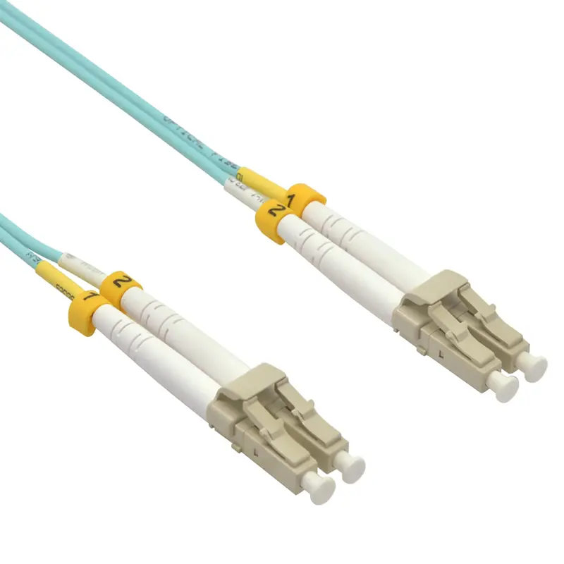 Lc/Upc-Lc/Upc 10Gb 50/125 Om4 Multimode Duplex Fiber Optic Cable Aqua 1