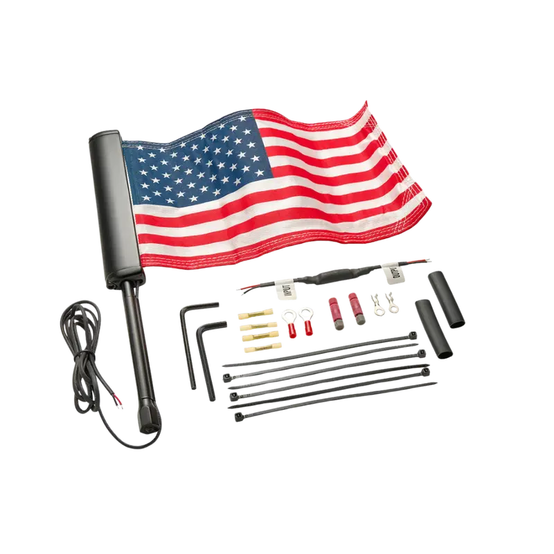 Led Lighted Flag Pole With American Flag - Honda Goldwing - Goldstrike - 78600 1