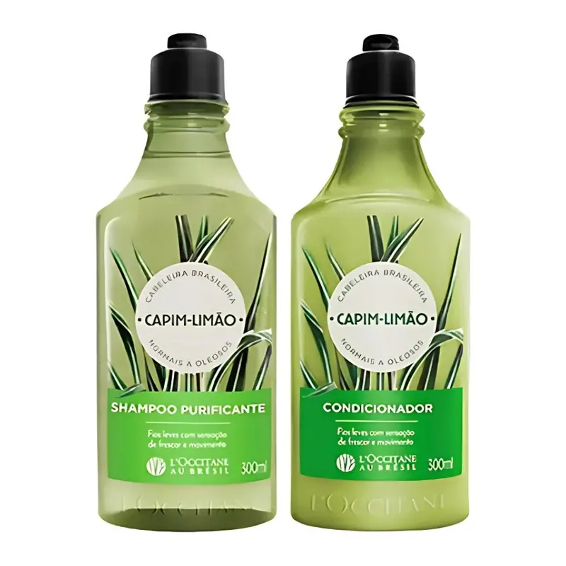 Lemongrass Home Care Normal / Oily Hair Treatment Kit 2X 300Ml L'occitane 1