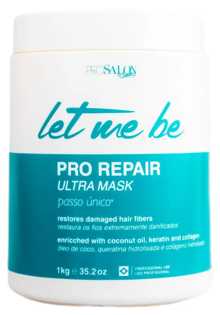 Let Me Be Pro Repair Ultra Mask W/ Coconut Oil, Keratin And Collagen 1Kg - Prosalon 1