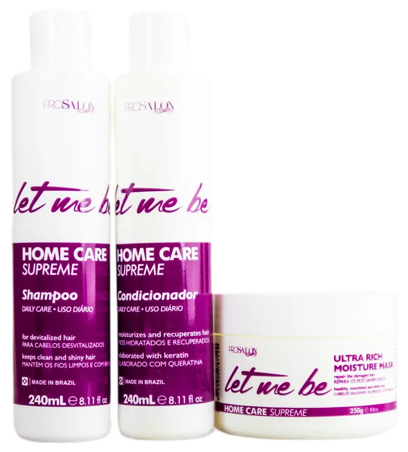 Let Me Be Supreme Maintenance Home Care Hair Treatment Kit 3 Products - Prosalon 1