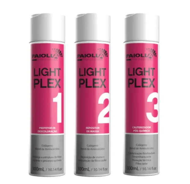 Light Plex Discoloration Protector Hair Cauter Treatment Kit 3X300ml - Paiolla 1