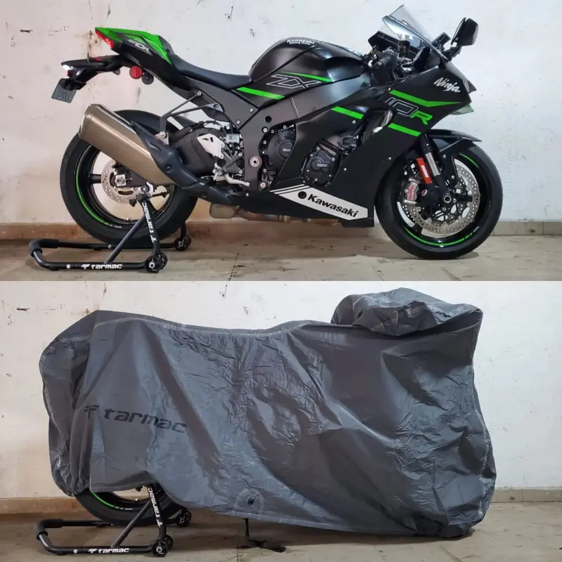 Lined Waterproof Motorcycle Cover L Size-Tarmac 1