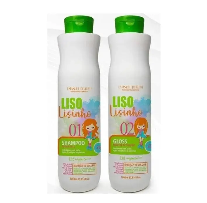 Liso Lisinho Progressive Volume Reducer Treatment Brush 2X1l - Emanuel Beauty 1