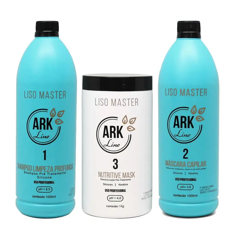 Liso Master Progressive Brush Hair Straightening Vegan Kit 3X 1 Ark Line 1