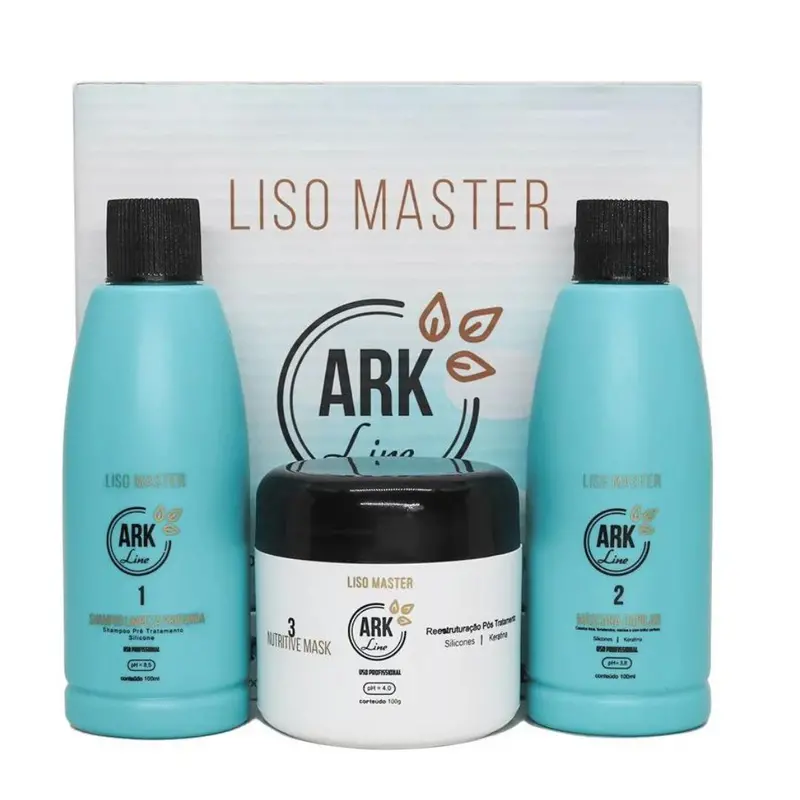Liso Master Progressive Brush Hair Straightening Vegan Kit 3X 100 Ark Line 1