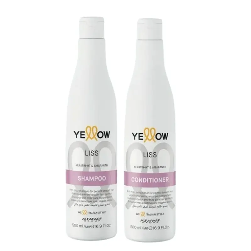 Liss Keratin Anti Hair Volume Home Care Softness Treatment Kit 2X 500Ml Yellow 1