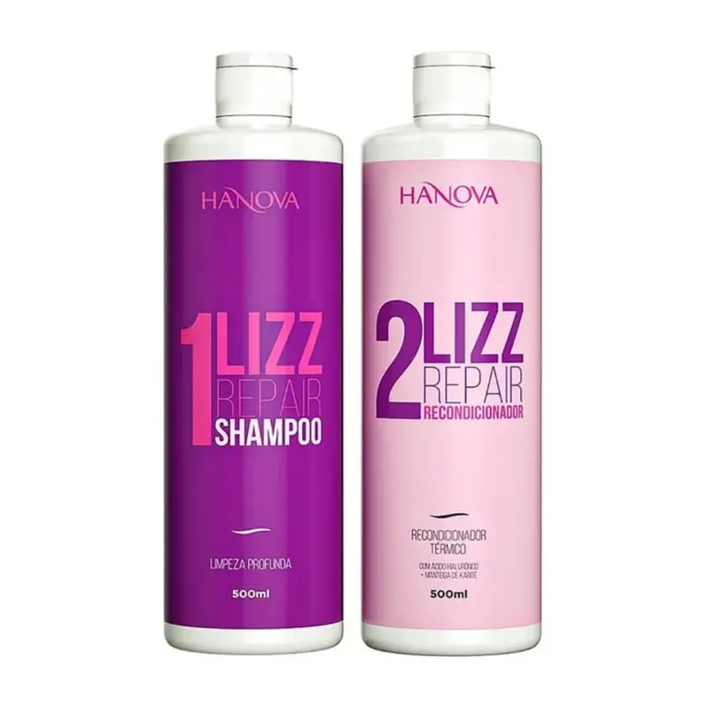 Lizz Repair Progressive Brush Hair Thermal Alignment Kit 2X 500Ml Hanova 1
