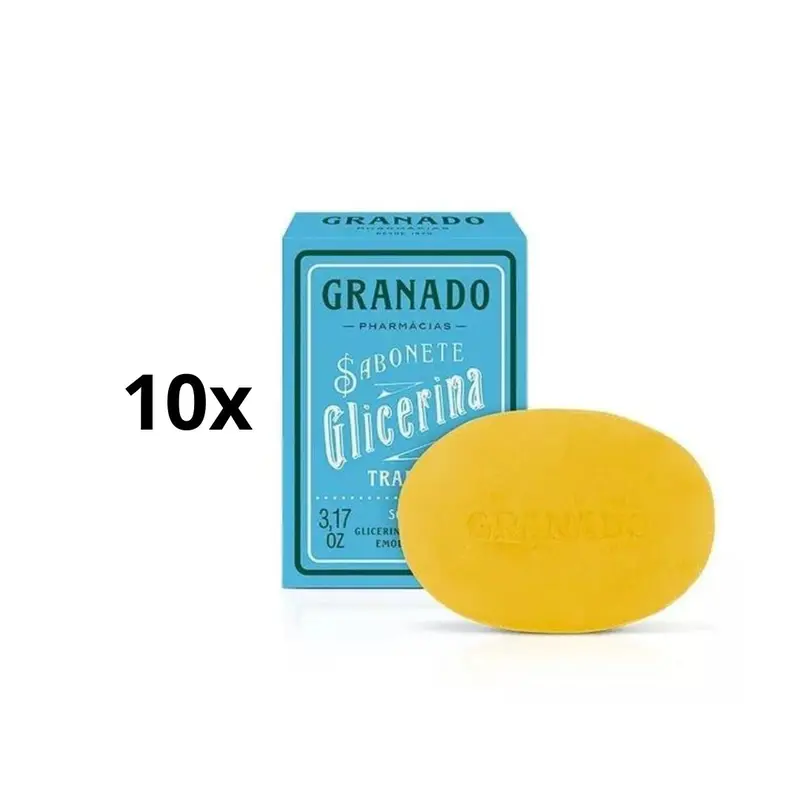 Lof Of 10 Granado Glycerin Traditional Vegetable Bar Soap Bath Body Skin Care 90G 1