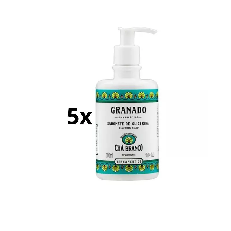 Lof Of 5 Granado White Tea Glycerin Liquid Body Bath Soap 300Ml 1