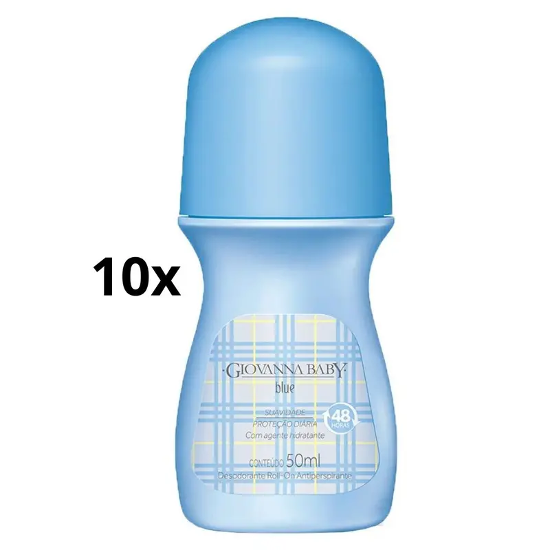 Lot Of 10 Blue Antiperspirant  Roll-On Deodorant 50Ml Giovanna Baby 1