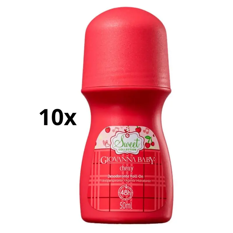 Lot Of 10 Cherry Antiperspirant Roll-On Deodorant 50Ml Giovanna Baby 1