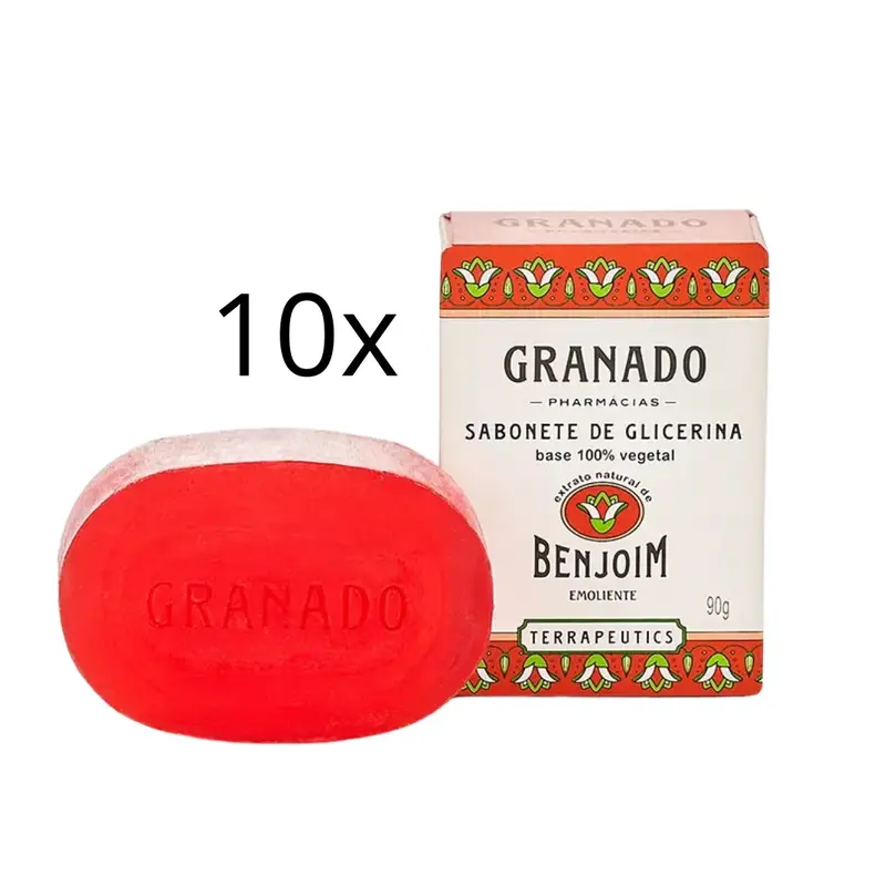Lot Of 10 Glycerin Benjoim Bar Soap Skin Fragance 90G Granado 1