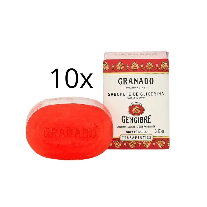 Lot Of 10 Glycerin Ginger Bar Soap Skin Fragance 90G Granado 1
