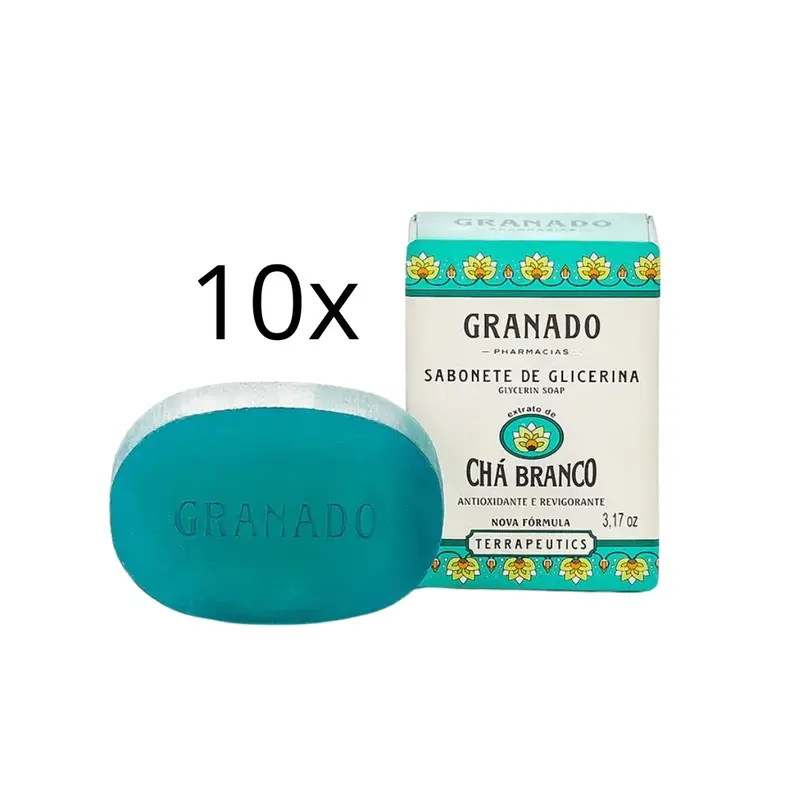 Lot Of 10 Glycerin White Tea Bar Soap Skin Fragance Vegan 90G Granado 1