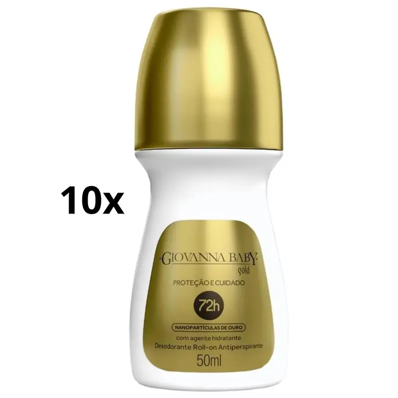 Lot Of 10 Gold Antiperspirant Roll-On Deodorant 50Ml Giovanna Baby 1