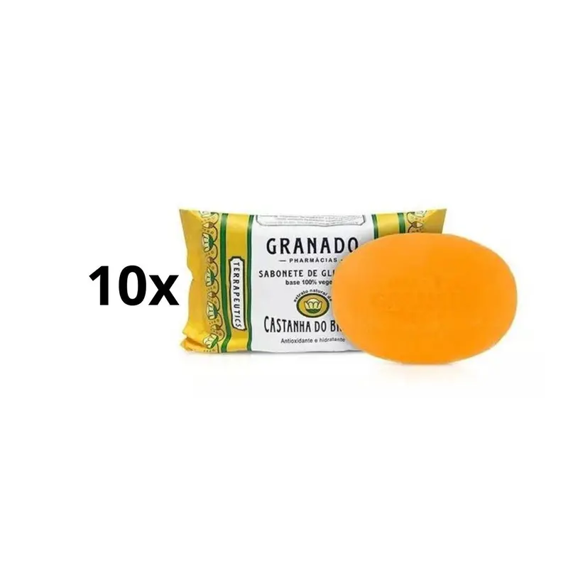 Lot Of 10 Granado Glycerin Brazilian Chestnut Bar Soap Bath Body Skin Care 90G 1