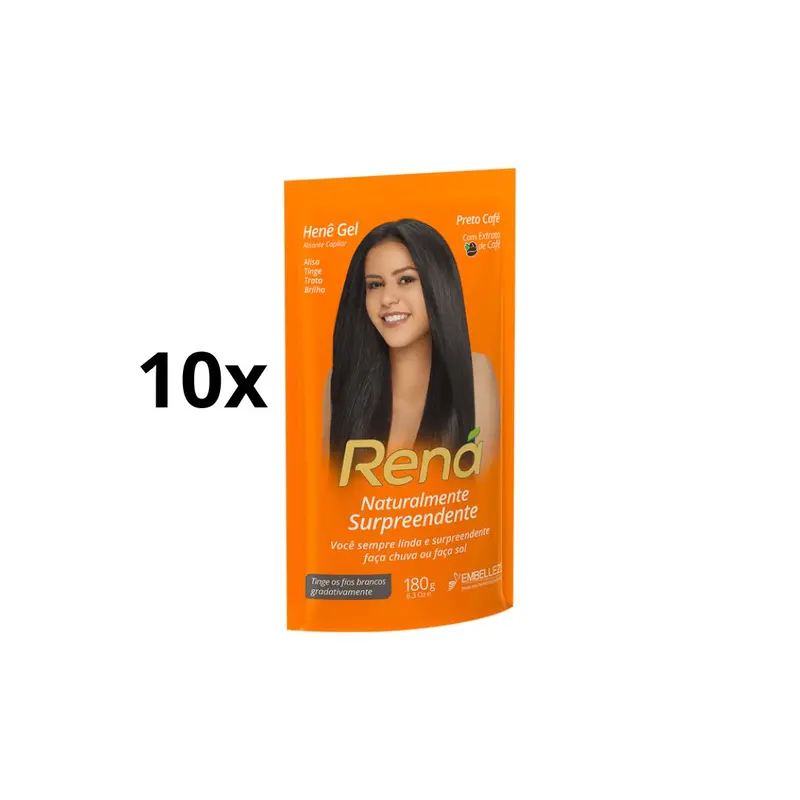 Lot Of 10 Hene Black Coffee Hair Color Smoothing Straightening 180G Embelleze 1