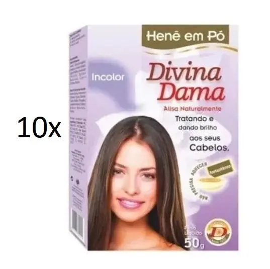 Lot Of 10 Henê Colorless Straightening Smoothing Henna Powder 50G - Divina Dama 1