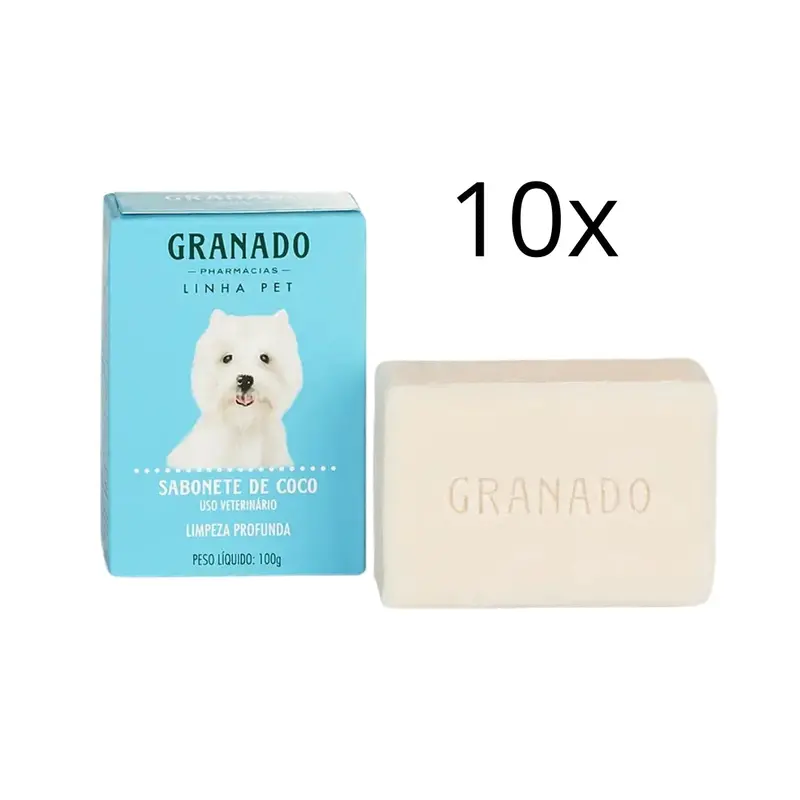 Lot Of 10 Pet Coconut Bar Soap Oil Control Shine Fragance 100G Granado 1