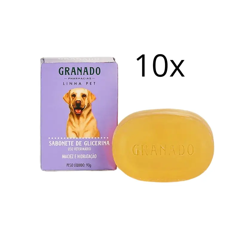 Lot Of 10 Pet Glycerin Bar Soap Oil Control Shine Fragance 90G Granado 1