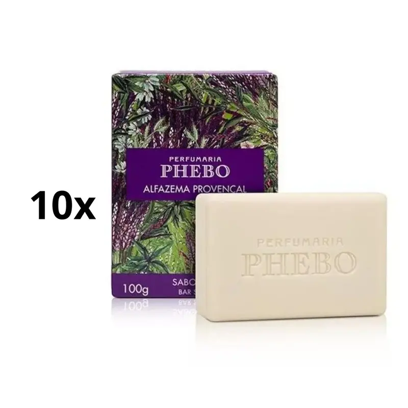 Lot Of 10 Phebo Alfazema Lavender Body Bar Soap Skin Care Nourishing 100G 1