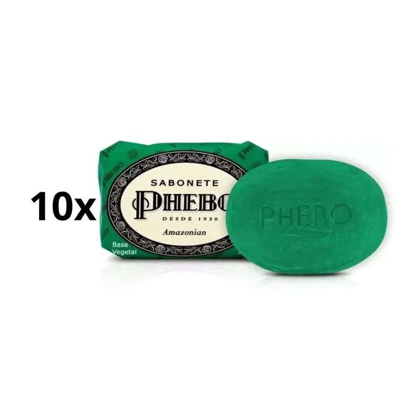 Lot Of 10 Phebo Amazonian Vegetable Glycerin Body Bar Soap Skin Care 90G 1
