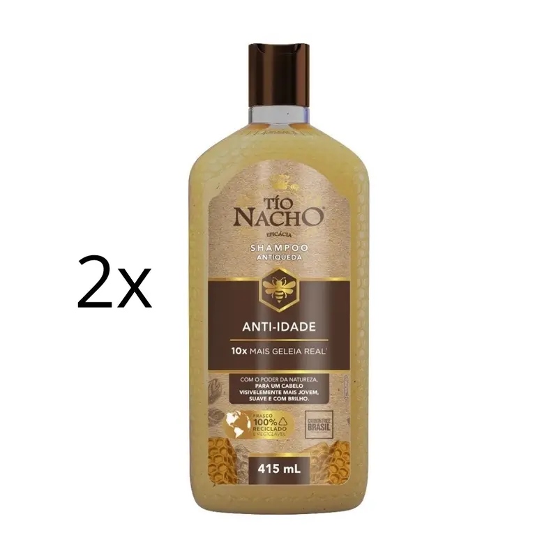 Lot Of 2 Anti-Aging Anti-Hair Loss Shampoo Nourishing Growth 415Ml Tio Nacho 1